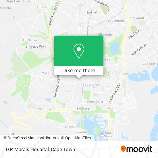 D.P. Marais Hospital map