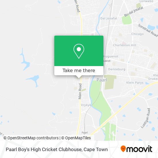 Paarl Boy's High Cricket Clubhouse map