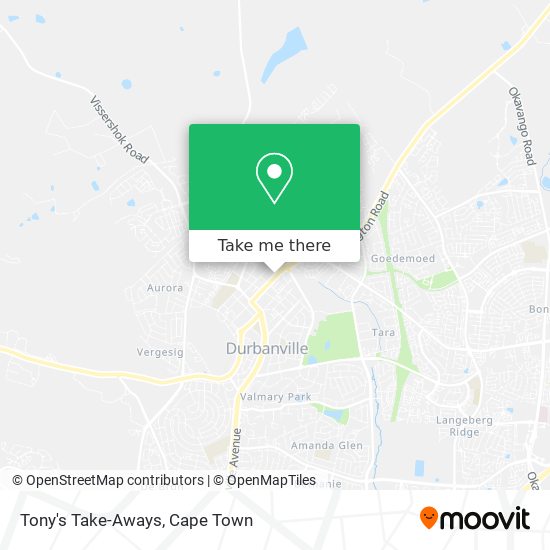Tony's Take-Aways map