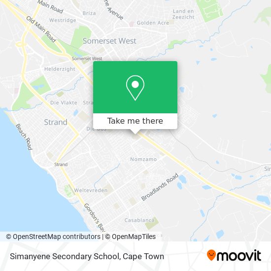 Simanyene Secondary School map