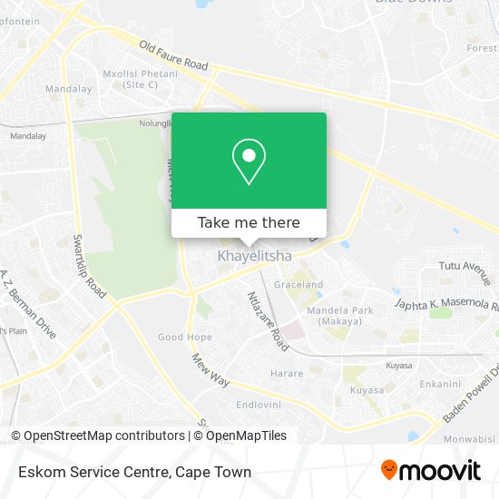 Eskom Service Centre map
