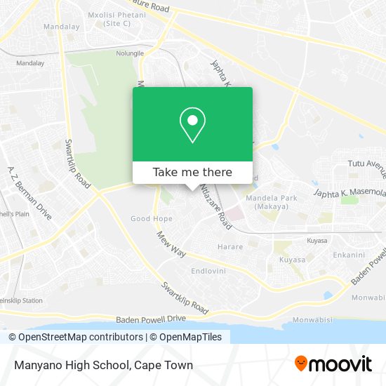 Manyano High School map
