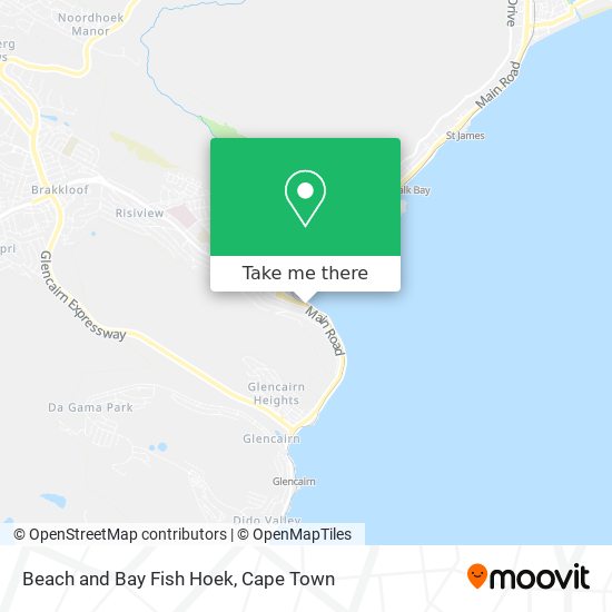 Beach and Bay Fish Hoek map