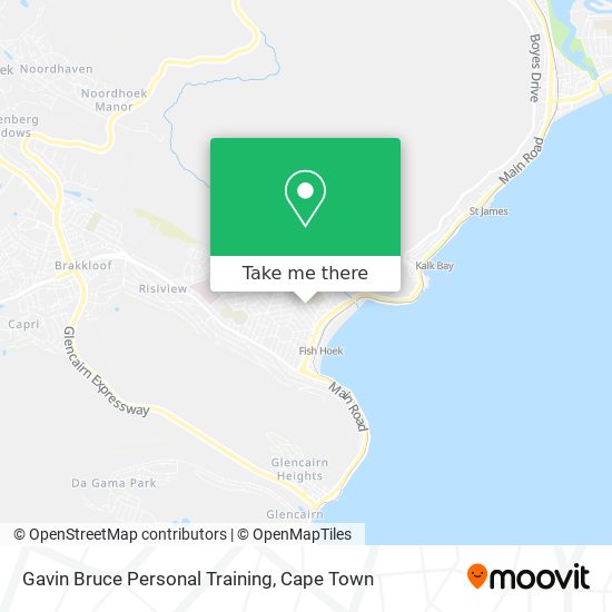 Gavin Bruce Personal Training map