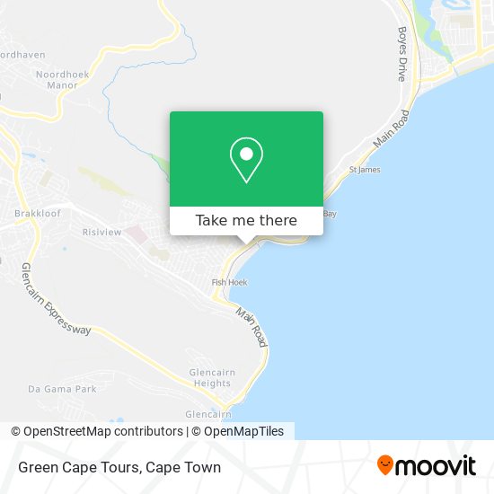 Green Cape Tours map