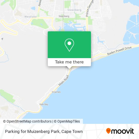 Parking for Muizenberg Park map