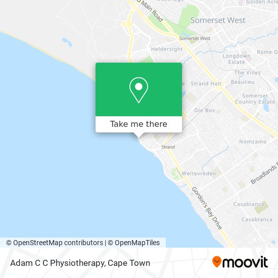 Adam C C Physiotherapy map