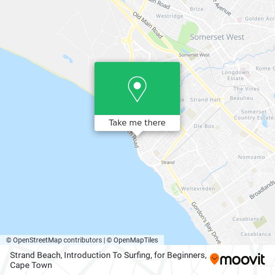 Strand Beach, Introduction To Surfing, for Beginners map