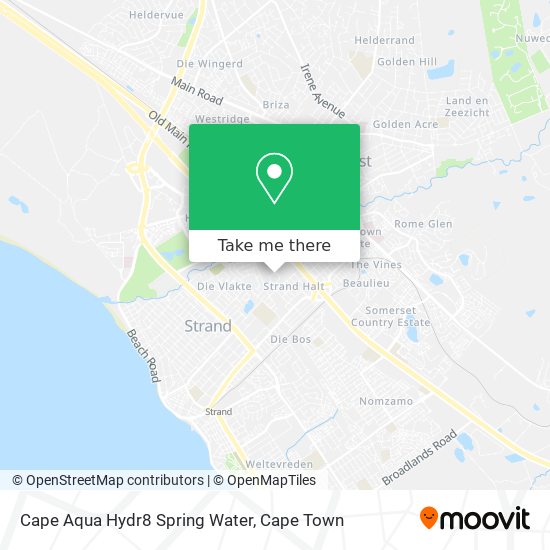 Cape Aqua Hydr8 Spring Water map