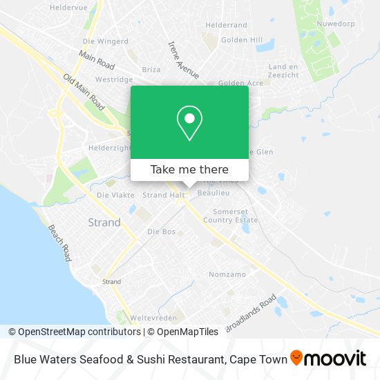 Blue Waters Seafood & Sushi Restaurant map
