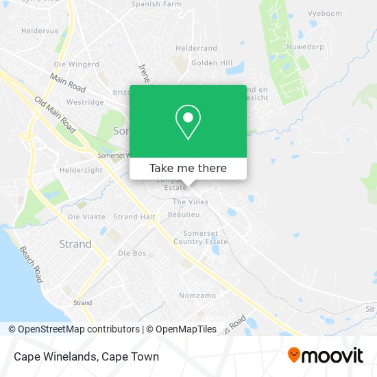 Cape Winelands map