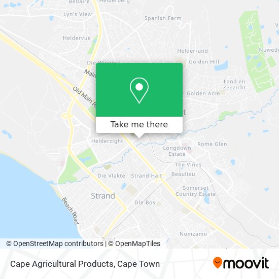 Cape Agricultural Products map