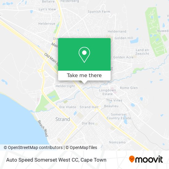 Auto Speed Somerset West CC map