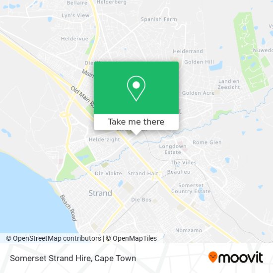 Somerset Strand Hire map