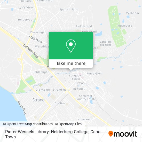 Pieter Wessels Library: Helderberg College map