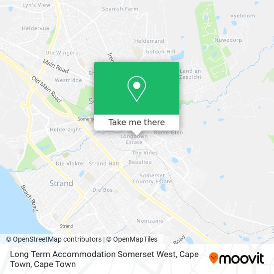 Long Term Accommodation Somerset West, Cape Town map