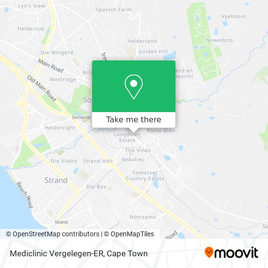 Mediclinic Vergelegen-ER map