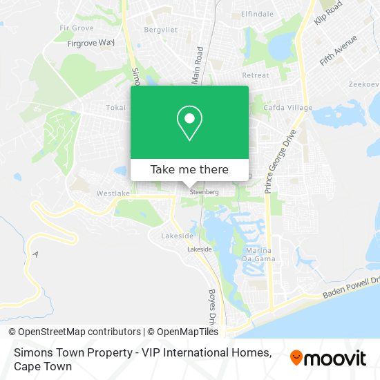 Simons Town Property - VIP International Homes map