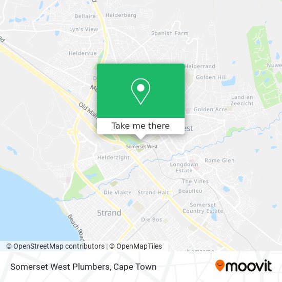 Somerset West Plumbers map