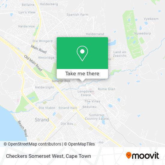 Checkers Somerset West map