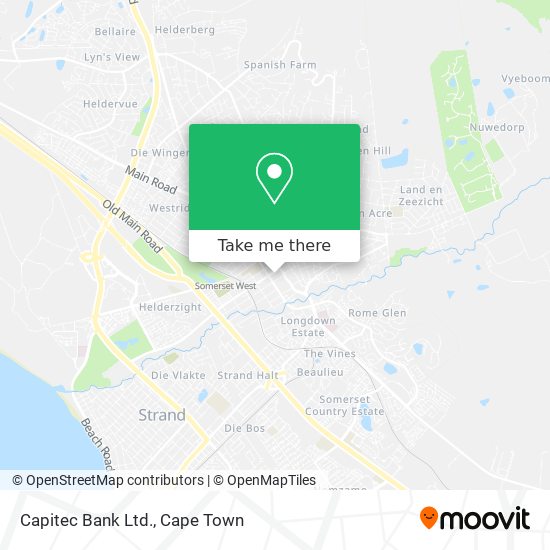 Capitec Bank Ltd. map