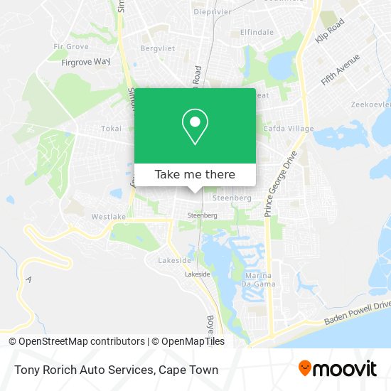 Tony Rorich Auto Services map