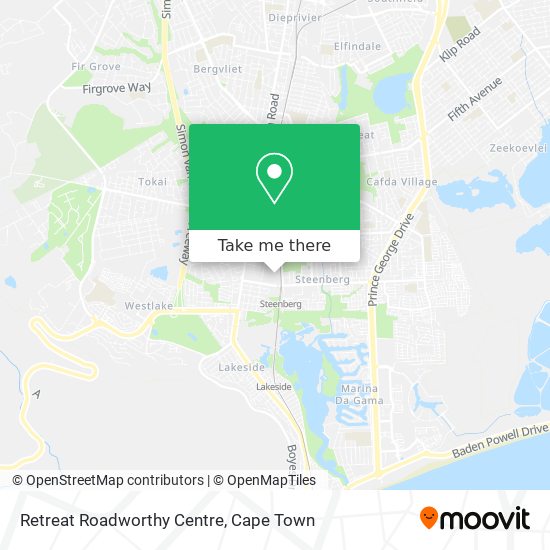 Retreat Roadworthy Centre map