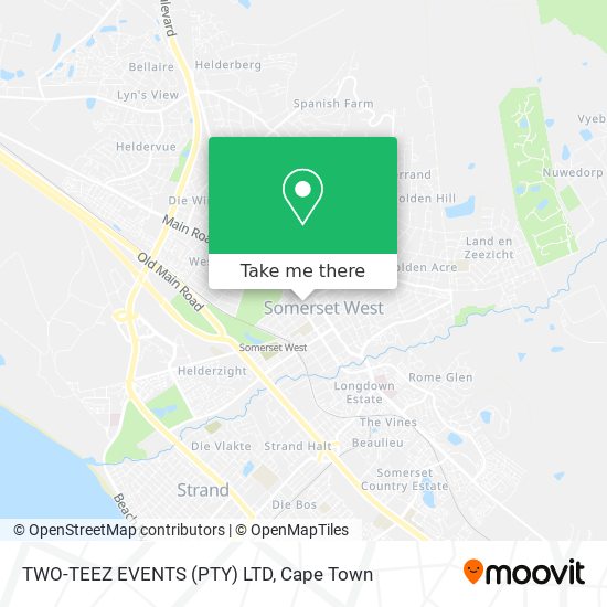TWO-TEEZ EVENTS (PTY) LTD map