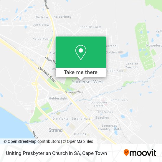 Uniting Presbyterian Church in SA map