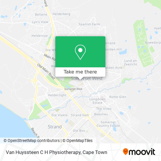 Van Huyssteen C H Physiotherapy map