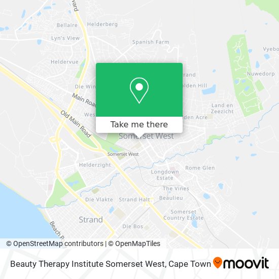 Beauty Therapy Institute Somerset West map