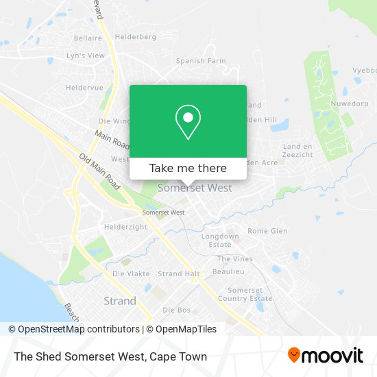 The Shed Somerset West map