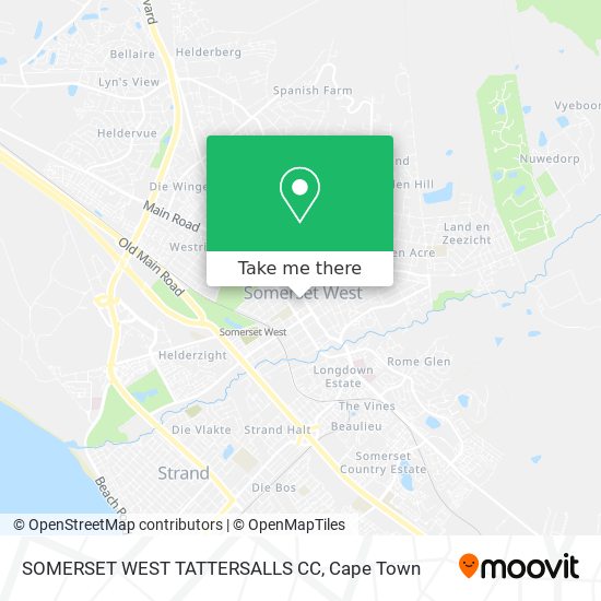 SOMERSET WEST TATTERSALLS CC map