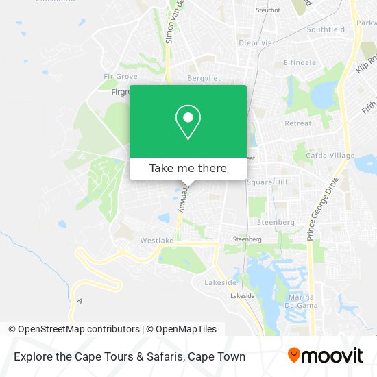 Explore the Cape Tours & Safaris map