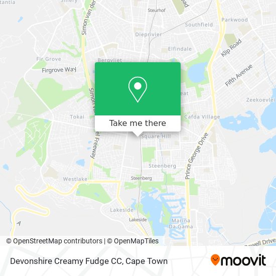 Devonshire Creamy Fudge CC map