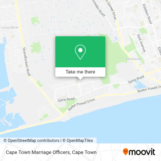 Cape Town Marriage Officers map