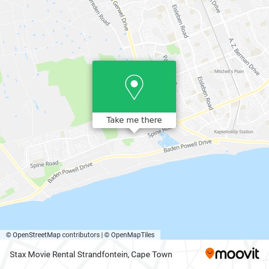 Stax Movie Rental Strandfontein map