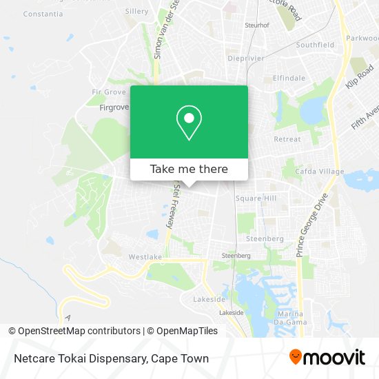 Netcare Tokai Dispensary map