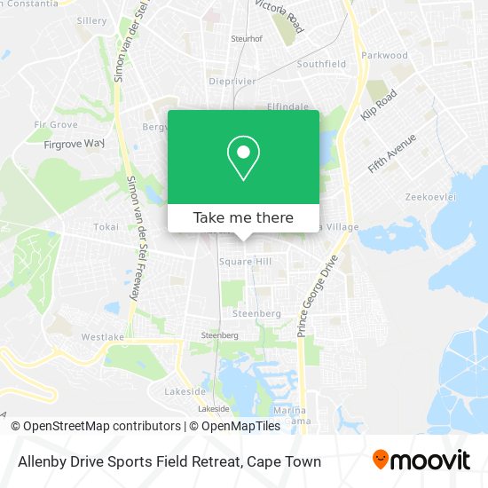 Allenby Drive Sports Field Retreat map