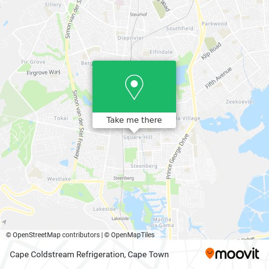 Cape Coldstream Refrigeration map