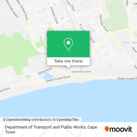 Department of Transport and Public Works map