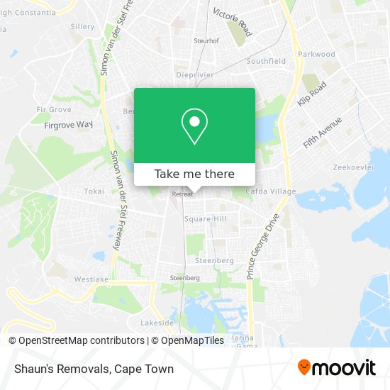 Shaun's Removals map