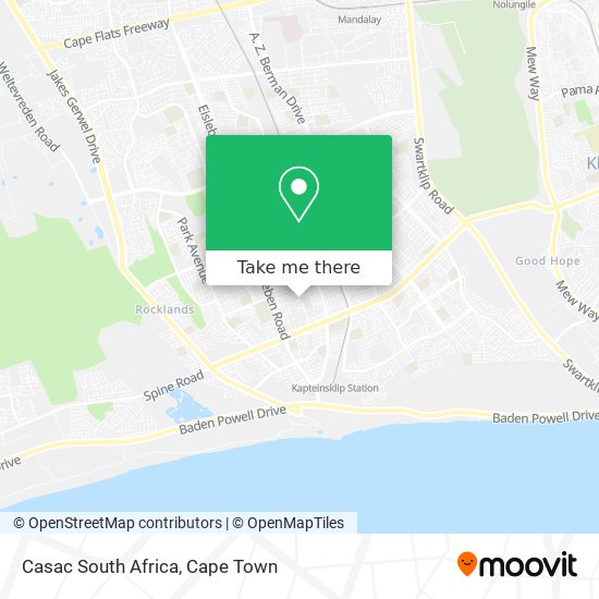 Casac South Africa map