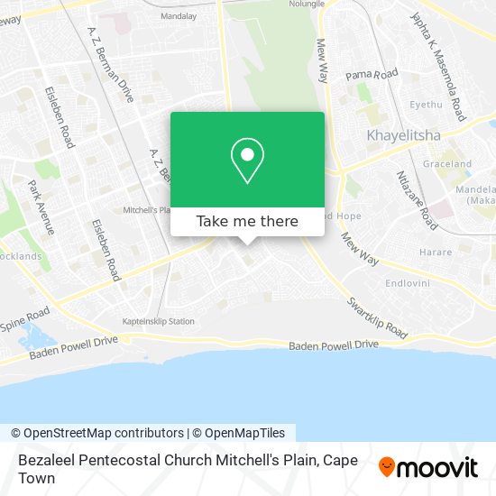 Bezaleel Pentecostal Church Mitchell's Plain map