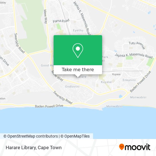 Harare Library map