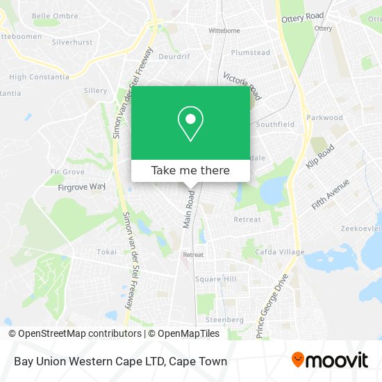 Bay Union Western Cape LTD map