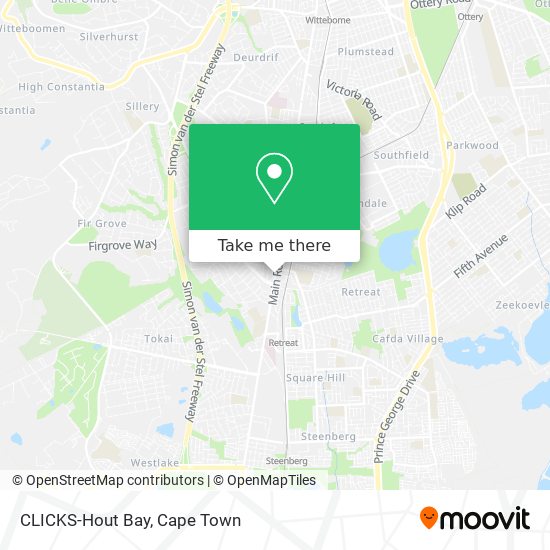 CLICKS-Hout Bay map