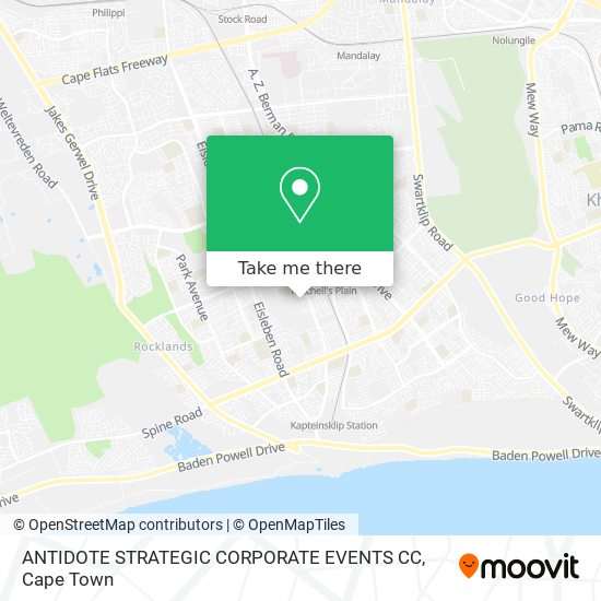 ANTIDOTE STRATEGIC CORPORATE EVENTS CC map