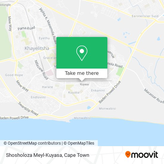 Shosholoza Meyl-Kuyasa map
