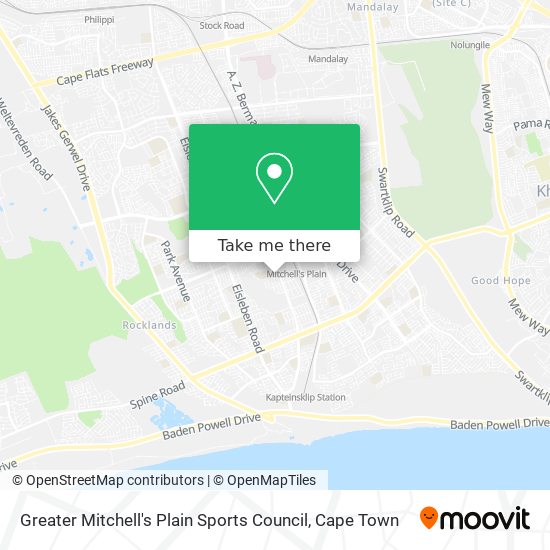 Greater Mitchell's Plain Sports Council map